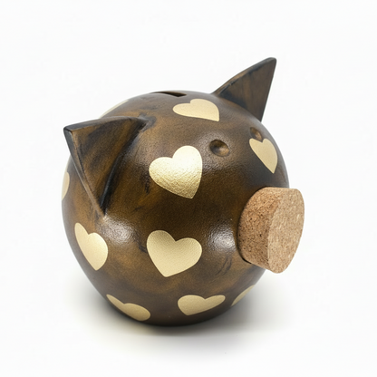 Golden Hearts | Handmade Piggy Bank